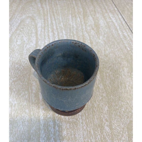 5 Vintage Pottery Coffee Cups / Mugs Unique Design with Wine Glass Style Base - Picture 3 of 16
